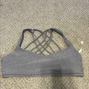 Lululemon Gray Strappy Sports Bra with Seamless Design